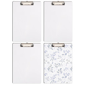 4шт. МДФ термотрансферная фотопластина, сублимационная пустая металлическая вывеска, с железной фурнитурой, прямоугольные