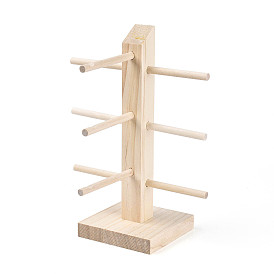 3-ярусные деревянные стеллажи для очков, с железными винтами