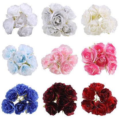 9 шт. 9 цвета шелковой ткани искусственный цветок, украшения для дома