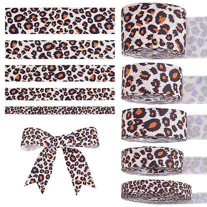 5 рулоны 5 стили 5 ярдовые полиэстеровые ленты, рисунок для леопарда