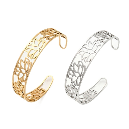 Лотос 304 браслет-манжета из нержавеющей стали для женщин