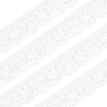 Кружевная отделка из гипюра стрейч, кружевная лента из полиэстера, цветочным узором, аксессуары для одежды