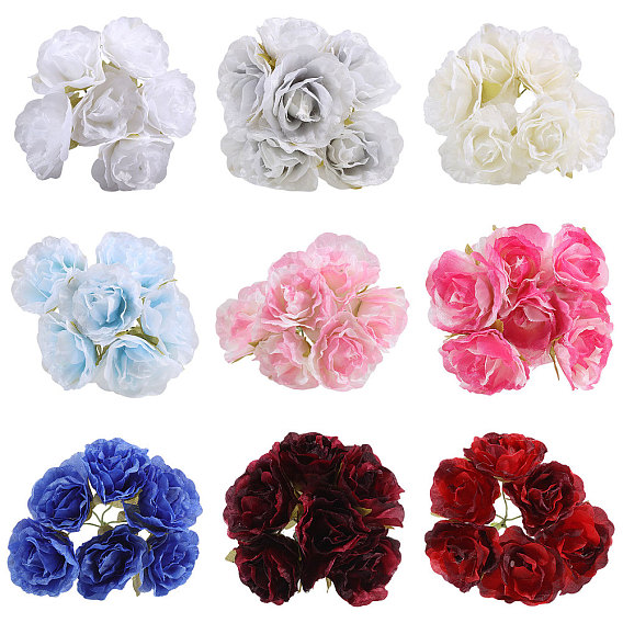 9 шт. 9 цвета шелковой ткани искусственный цветок, украшения для дома