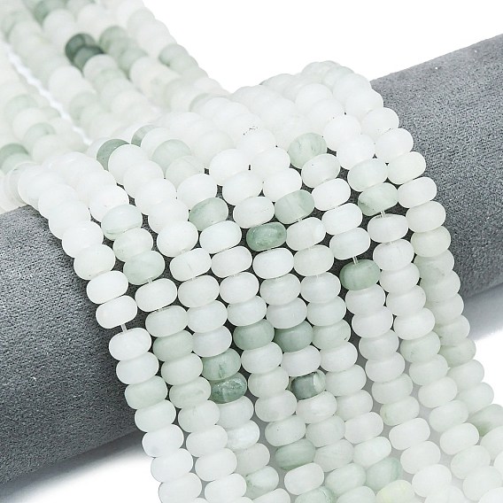 Природного кварца нитей бисера, матовые, рондель