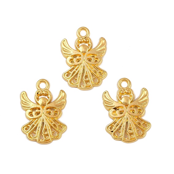 Сплавочные подвески тибетского стиля, без кадмия и без свинца, ангел, 20x14x1 мм, отверстия: 1.5 mm