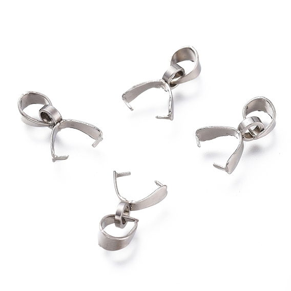 201 Stainless Steel Pendant Pinch Bails