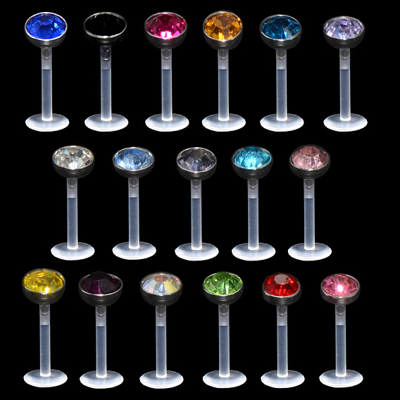 Акриловые микропаве кубические цирконии лабреты пирсинг ювелирные изделия для женщин мужчин