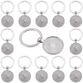 20шт. оправы для кабошонов из сплава брелока, с железным кольцом