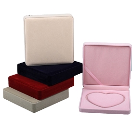 Velvet Necklace Boxes, Jewelry Packaging Box, Square