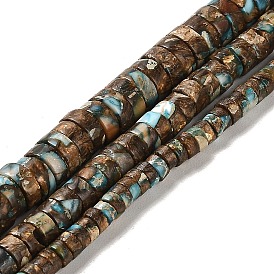Synthetic Regalite/Imperial Jasper/Sea Sediment Jasper Beads Strands, Dyed, Disc, Heishi Beads
