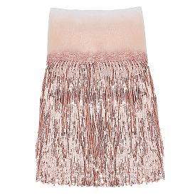 10 ярдов полиэстеровой сетчатой кружевной ленты с блестящей ПВХ пайеткой кисточкой, бахрома, отделочные ленты, аксессуары для одежды