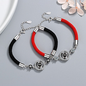 Simple Red Rope Love Memory Bracelet - Couples Bracelet, Minimalist Design.