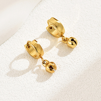 Элегантные и универсальные 201 серьги-кольца из нержавеющей стали, колокол