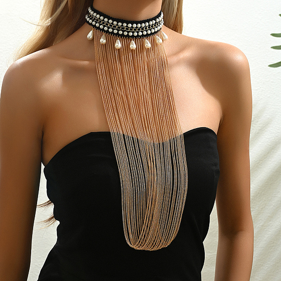 Роскошные многослойные железные ожерелья-нагрудники в ближневосточном стиле с кисточками для женщин
