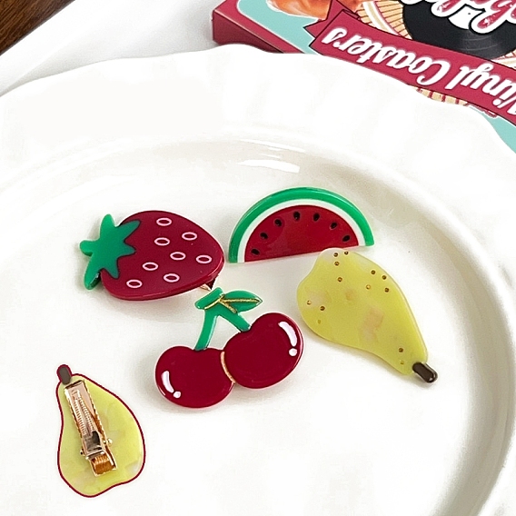 Заколки из кожи аллигатора из ацетата целлюлозы (смола)