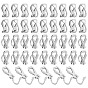 50Pcs 316 Surgical Stainless Steel Clip-on Earring Findings