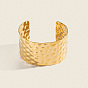 304 Stainless Steel Vintage Textured Wide Cuff Bangles for Women