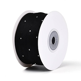 Односторонняя атласная лента из полиэстера и акрила с печатью, для подарочной упаковки