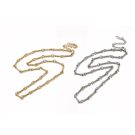 304 Stainless Steel Twist Bar Link Chain Necklace for Women