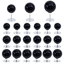 48 шт. 3 стили пластиковые перламутровые пуговицы без пришивания, круглые, с 48шт иглой