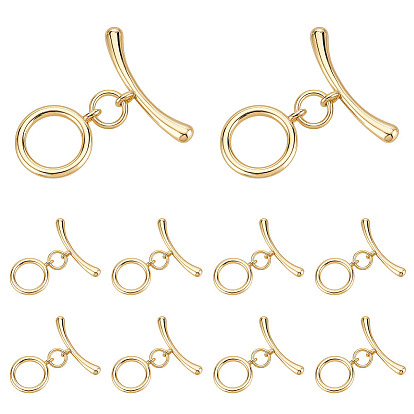 10застежки-тоглы из латуни, без никеля , кольцо