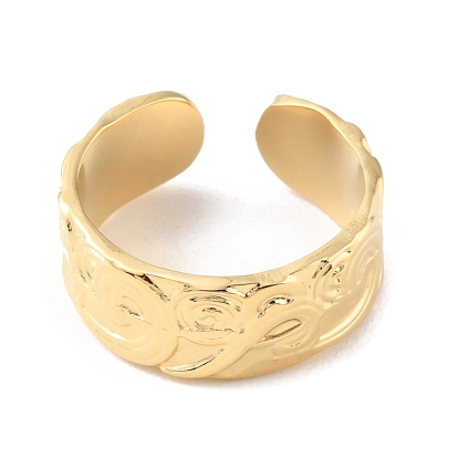 304 anillos abiertos texturizados de acero inoxidable