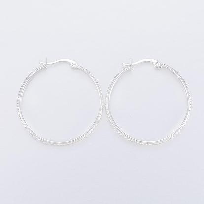 304 Stainless Steel Hoop Earrings