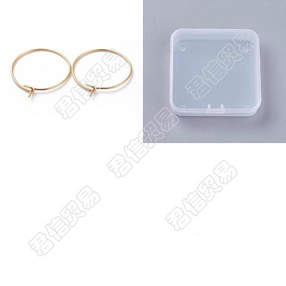 100шт. 316 фурнитура для сережек-колец из хирургической нержавеющей стали, кольца для бокалов вина