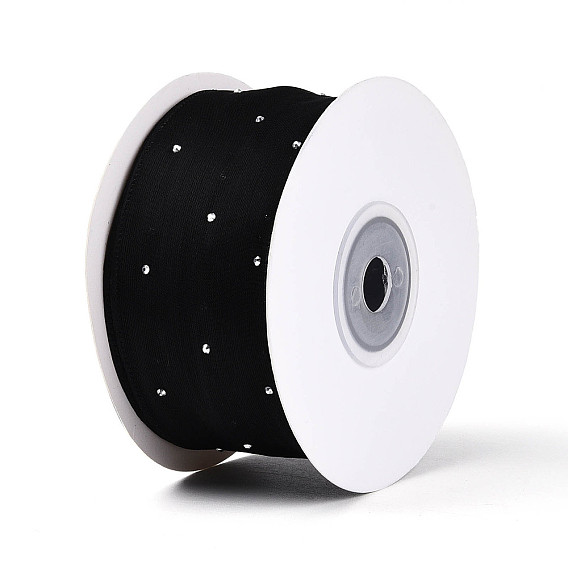 Односторонняя атласная лента из полиэстера и акрила с печатью, для подарочной упаковки