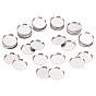 Tinplate Cabochon Settings, Flat Round
