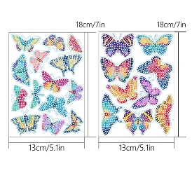 Butterfly DIY Diamond Painting Stickers Kits for Kids and Adult Beginners, Cartoon Stickers Stick Paint with Diamonds