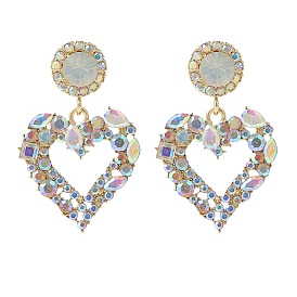 Sparkling Heart Earrings with Dazzling Gemstones by JURAN - 55736