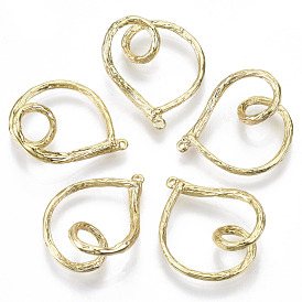 Brass Pendants, Nickel Free, Heart
