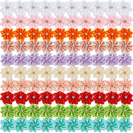 100шт. 10 цветов полиэстер, стразы, цветок для украшения, аппликации, свадебные украшения своими руками