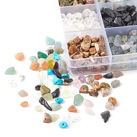 300g 15 Farben natürliche und synthetische Edelsteinperlen, Chip