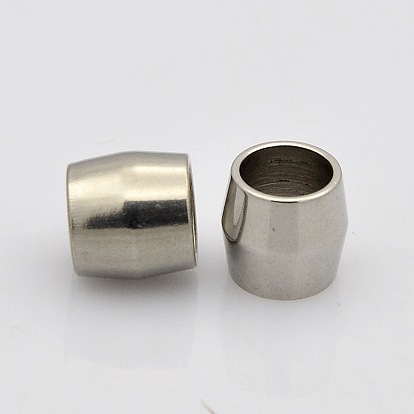 Barrel 304 Stainless Steel Beads, 8x8mm, Hole: 6mm