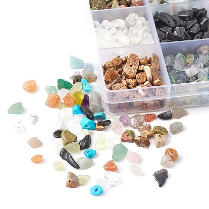 300g 15 Farben natürliche und synthetische Edelsteinperlen, Chip