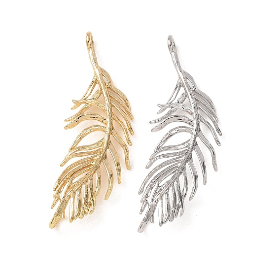 Dijes de conexión de latón, enlaces de plumas