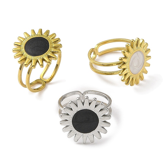 304 эмалированные открытые манжеты из нержавеющей стали для женщин, ионное покрытие (ip), солнце