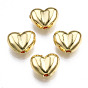 Rack Plating Alloy Beads, Cadmium Free & Lead Free, Heart