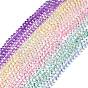 Plaquent verre transparent perles brins, larme, de couleur plaquée ab , demi-plaqué, top foré