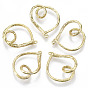 Brass Pendants, Nickel Free, Heart