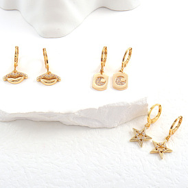 Fashionable 18k Gold Plated Earrings - Elegant and Charming
