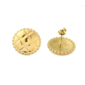 304 Stainless Steel Stud Earrings for Women, Golden