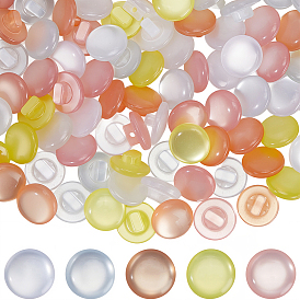 150 шт. 5 цвета плоские круглые пуговицы из смолы, 1-луночное