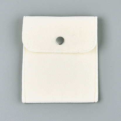 Двусторонние бархатные прямоугольные мешочки для украшений: сережек, колец, браслетов, ожерелий., с латунной кнопкой