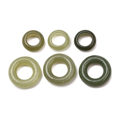Соединительные кольца из натурального нефрита/гецианского нефрита, круглые кольца