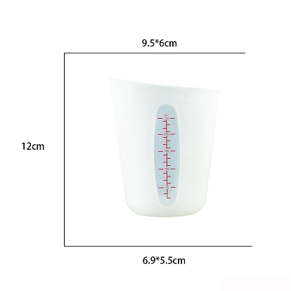 Silicone Measuring Cups, with Scale, Resin Craft Mixing Tools