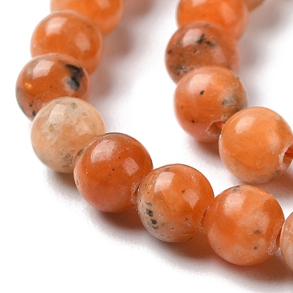Натуральные оранжевые кальцитовые шарики, круглые