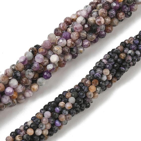 Naturperlen Stränge charoite, facettiert, Runde